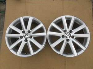 cほ14 VW 純正 BBS RD254 17×7.5J OFF47 5穴/112 ハブ径約57ミリ アルミホイール 中古 2本 ♪イオス外し GH-1FBWA 3C0601025J 0544059