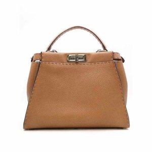 FENDI フェンディ SELLERIA PEEKABOO REGULAR セレリア ピーカブー 2WAYレザーバッグ ブラウン ITP7N91MSV0O