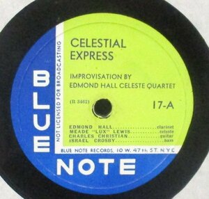 ** Jazz 78rpm ** Edmond Hall Celeste Quartet Celestial Express / Profoundly Blue [ US ] Shellac, 12 inch