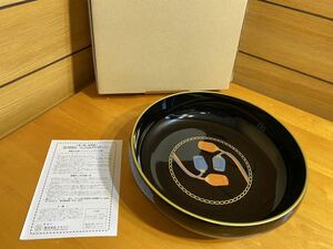 新品！　日本製　合成漆器　食洗機不可　直径22cm 在庫2個　菓子鉢
