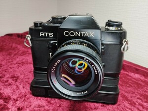 【委託品】 CONTAX RTS REALTIMEWINDER Carlzeiss Planar 50mm 1.4 シャッターOK 速度変化有り フィルムカメラ コンタックス 1円スタート