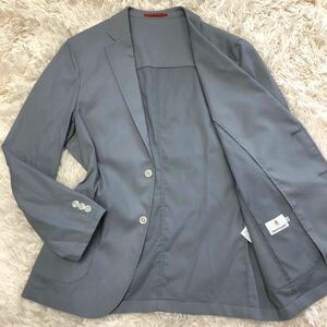 超希少XL!【抜群の汎用性】Hush Puppies テーラードジャケット アンコン グレー 2B 背抜き ストレッチ抜群 着心地◎ 大きいサイズ LL