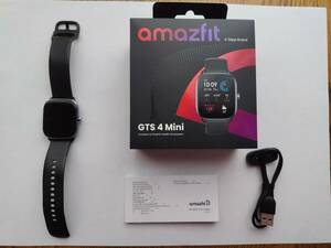 ★本体美品★ amazfit/アマズフィット GTS4 Mini スマートウォッチ ミッドナイトブラック