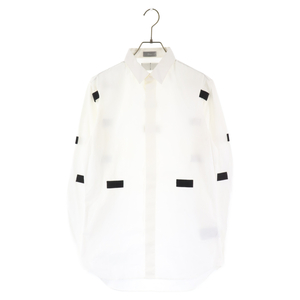 DIOR ディオール PARACHUTE SHIRT パッチデザイン 長袖シャツ ホワイト 633C569A1581