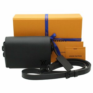 ★D2327 美品!! ルイヴィトン LV アエログラム ファストライン・ウェアラブル ウォレット M82085 ノワール LOUIS VUITTON メンズ★