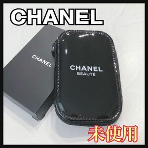 ☆未使用☆ CHANEL シャネル ネイルケアセット ブラック 黒 エナメル 持ち運び 携帯 コンパクト レディース 美品 送料無料