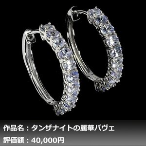 【1円新品】イケゾエガレ｜2.50ct 天然タンザナイト ダイヤモンド K14WG仕上ピアス｜作家モノ｜本物保証｜NGL鑑別対応