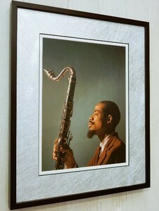 エリック・ドルフィー/アートピクチャー額付/60s Jazz Art/Eric Dolphy/サクソフォン/お店のディスプレイ/壁飾り/モダンリビング/クール