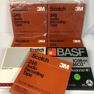 Y8-104八 スタジオ用 マスタリングテープ 6点 + 空箱 Scotch 246 207 BASF スコッチ現状品 愛知 100サイズ