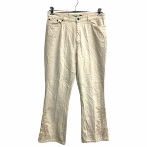 LAUREN JEANS CO. デニムパンツ W34 ローレンジーンズ レディース クリーム 古着卸 アメリカ仕入 2309-1162