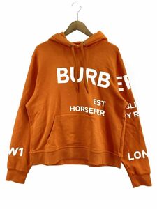 BURBERRY バーバリー 立体ロゴ プルオーバー パーカー sizeM/オレンジ ■■◎ ☆ ebc6 メンズ