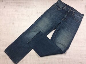 ギャップ GAP アメカジ ワーク USEDウォッシュ ワイド ストレート デニムパンツ ジーンズ ボトムス メンズ ジップフライ 73 紺