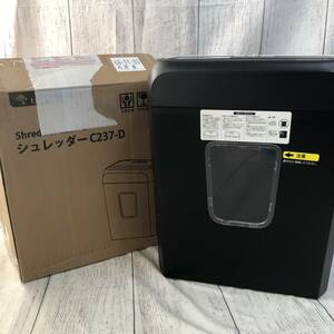 【通電確認済】bonsaii シュレッダー 5枚同時細断 13L大容量 コンパクト ブラック C237-D 黒 /Y20522-D3