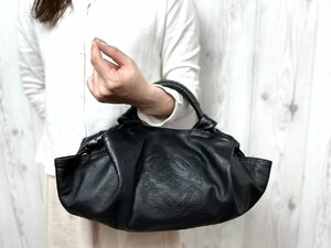 極美品 LOEWE ロエベ アナグラム ナッパアイレ ハンドバッグ バッグ ナッパレザー 黒 70792