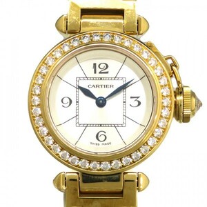 カルティエ Cartier パシャ ベゼルダイヤ WJ124014 シルバー文字盤 新古品 腕時計 レディース