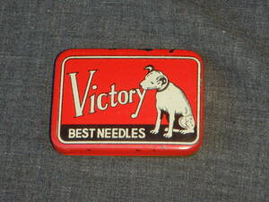 アンティーク ブリキ缶 針缶 SP盤 ニッパー ニッパー犬 VICTORY 昭和初期 戦前 蓄音機 レコード
