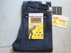 新品 W32 Wrangler ARCHIVES 11MWZ WESTERN JEANS 1958MODEL RIGID ラングラー アーカイブス 生デニム 左綾 ジッパーフライ 復刻 日本製