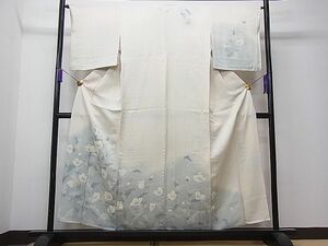 平和屋1■訪問着　単衣　草花文　暈し染め　逸品　CAAB5420ua