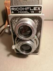 二眼レフカメラ リコー [RICOHFLEX MODEL Ⅶ]　RIKEN 36㎜　フードケース付き　撮影機材　フィルムカメラ 写真　アルバム　18CM34n1　