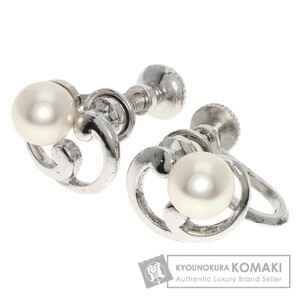 MIKIMOTO ミキモト アコヤパール 真珠 イヤリング シルバー レディース 中古