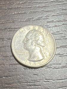 アメリカ 1990 25セント/クォーターダラー 硬貨 外国コイン 硬貨 アンティーク コレクション 流通/現状品 送84 同梱可