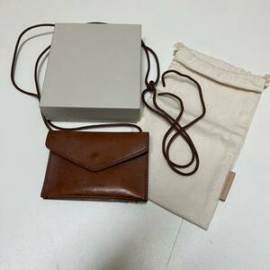 Hender Scheme エンダースキーマ hanging purse 首掛け財布 ブラウン 牛革 カウレザー【代官山03】