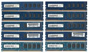 RAMAXEL ☆ デスクトップ用メモリ　DDR3　1Rx8　PC3L-12800U　4GB×10枚セット ★ 片面チップ ★