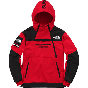 即決 supreme north steep tech hooded sweatshirt red M