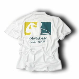 新品 TANGRAM / タングラム / GOLF TEAM POLO SHIRTS / ポロシャツ / ホワイト / M ★360006 吸水速乾 UVカット カノコ生地