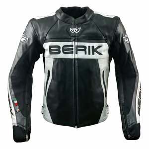 レザージャケット BERIK ベリック 牛革 BLACK 52 サイズ XL相当 サンプル 希少 在庫残り僅か