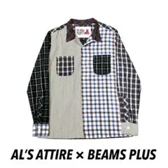 AL’S ATTIRE × BEAMS PLUS オープンカラーチェックシャツ