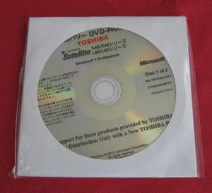 ◎リカバリー ディスクTOSHIBA東芝Satellite K40/K45/L40/L45シリーズWindows7 Professional DVD-ROM☆ ☆ ☆