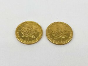 K24IG　カナダ　メイプルリーフ金貨　1/10oz　1989　2枚まとめ　総重量6.2g【CEAH6066】