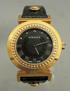 VERSACE VANITY Quartz ヴェルサーチ ヴァニティ P5Q80D009S009 レディース 35mm ローズゴールドGP ブラック Battery 未使用品