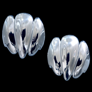 *S2155【ENRIC MAJORAL】Art Jewelry SLVイヤリング SPAIN New