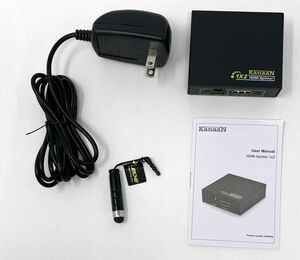 【一円スタート】KanaaN HDMIスプリッター 1入力2出力 4k対応 Y-アダプタ 2160p Full UHD/ HD 1.4b 2-fach / 2-port 1円 SEI01_1056