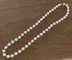 金具18k 18金 k18 真珠 パールネックレス 全長約45cm 上品 アクセサリー 冠婚葬祭