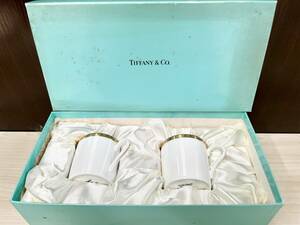 蘇さ(PEY61)　ティファニー　TIFFANY＆Co.　デミタスカップ　2客セット　中古品　80サイズ