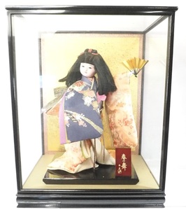 思わず手に取りたくなるほど美しい着物を着たお人形！昭和ビンテージ 舞踊人形 日本人形 「春の舞」ガラスケース付1980年代 TFK602