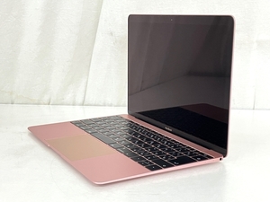 【動作保証】 Apple MacBook MNYK2J/A 12型 2017 ノートPC m3-7Y32 1.10GHz 8GB SSD 256GB 12インチ ローズゴールド Big Sur 中古 T8649483