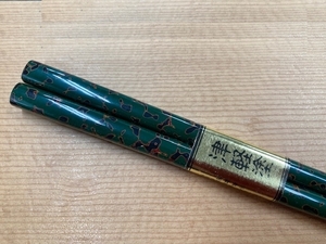 伝統工芸品【即決】津軽塗箸　23.5cm　緑 20.7cmもあります