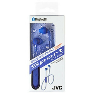 JVC　ワイヤレスステレオヘッドセット　Bluetooth　Sport　WITH MUSIC　HA-EB7BT-A 　ブルー　新品 