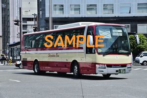 D-15【バス写真】Ｌ版４枚　しずてつジャストライン　エアロエース　復刻塗装　高速車　静岡駅（２）