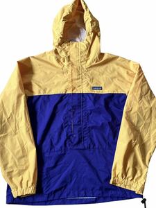 ★★★1999年製 patagonia パタゴニア ニューマティック プルオーバー パーカー アノラック ウインドシェルジャケット 83113 SP99 M 黄x紫