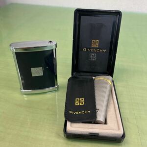 ●喫煙具2点まとめて GIVENCHY ジバンシー ガスライター 携帯灰皿