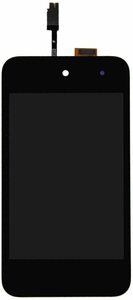 【送料無料】iPod touch4 アイポットタッチ 液晶画面 液晶画面 ブラック Black 黒色 工具セット 修理 互換品