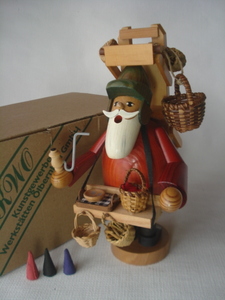 煙出し人形「かご屋」ノックス(KNOX)社 ドイツ製 お香付き クリスマスアイテム 
