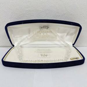 ★☆【4078】水晶ネックレス SILVER刻印 32.48g 一級宝石研磨士 デザインカット ネックレス ケース付属　☆★