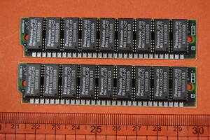 中古 メモリ buffalo 30PIN SIMM 4000XMM-A? 2枚セット 明細不明 動作未確認 ジャンク扱いにて　P-036 