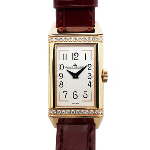 【天白】ジャガールクルト レベルソ ワン デュエット Q3342520 RG ダイヤ 手巻 レディース 腕時計